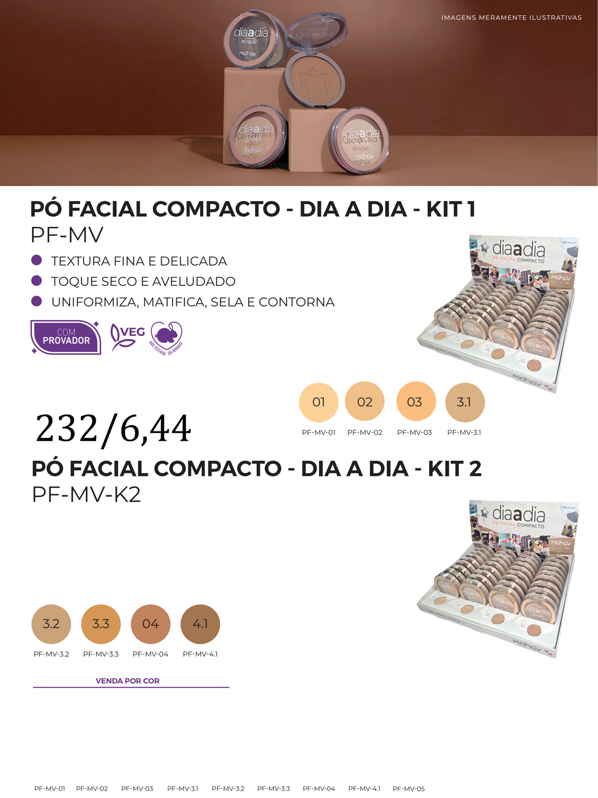 Iluminador Compacto Dia a Dia Mahav - display