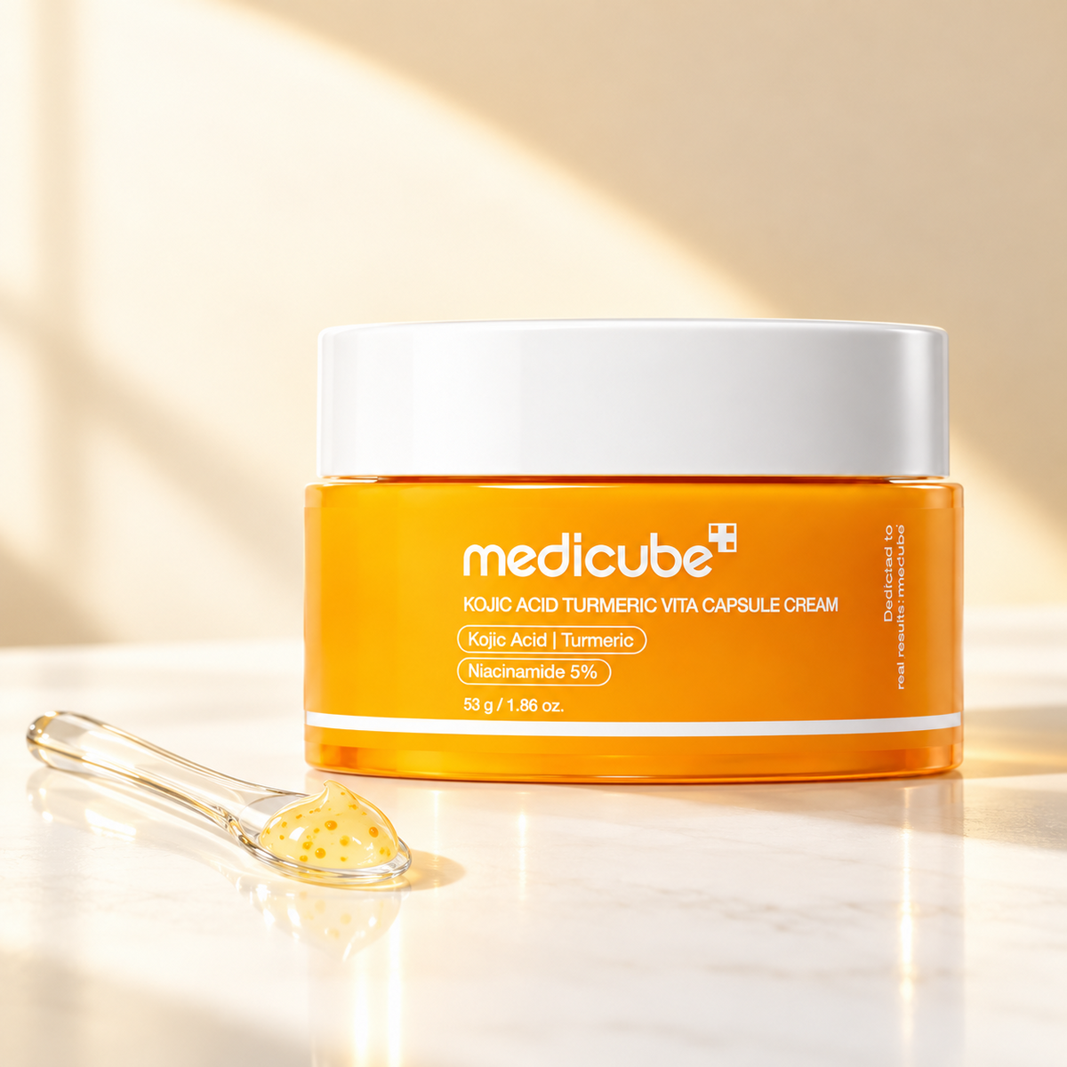 Medicube Kojic Acid Turmeric Vita Capsule Cream em composição clean