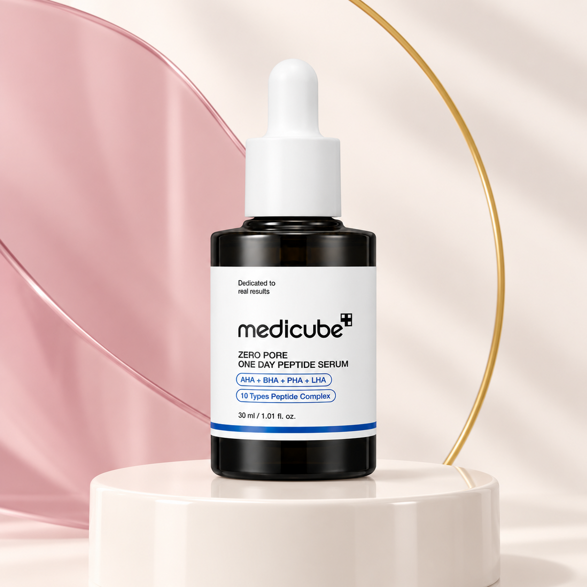 Medicube Zero Pore Peptide Serum em composição premium