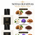 Notas olfativas do Rayhaan Nava Sol 100 ml